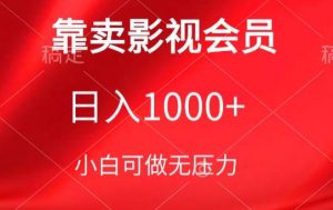 靠卖影视会员，日入1000+，落地保姆级教程，新手可学【揭秘】-晟哥学社资源库