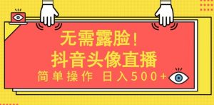 无需露脸,Ai头像直播项目,简单操作日入500+【揭秘】-晟哥学社资源库