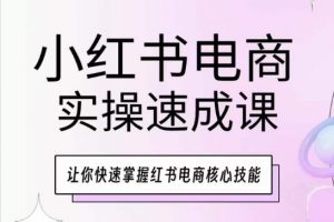 小红书电商实操速成课,让你快速掌握红书电商核心技能-晟哥学社资源库