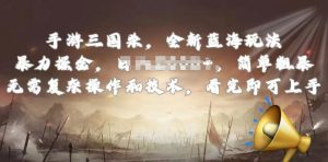 手游三国杀最新蓝海玩法，简单粗暴，无需复杂的操作和技术，看完即可上手【揭秘】-晟哥学社资源库