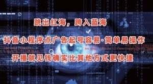 抖音小程序点广告项目，起号容易，简单易操作，开播就见有收益【揭秘】-晟哥学社资源库