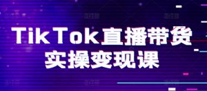 TikTok直播带货实操变现课:系统起号、科学复盘、变现链路、直播配置、小店操作流程、团队搭建等。-晟哥学社资源库