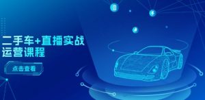 二手车+直播实战运营课程:直播推荐/短视频推荐/千川投放/直播全流程-晟哥学社资源库