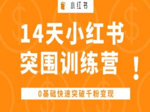 14天小红书突围训练营 ,0基础快速突破千粉变现-晟哥学社资源库