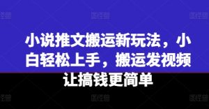 小说推文搬运新玩法，小白轻松上手，搬运发视频让搞钱更简单-晟哥学社资源库