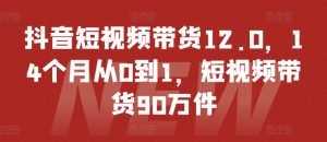 抖音短视频带货12.0,14个月从0到1,短视频带货90万件-晟哥学社资源库