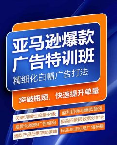 亚马逊爆款广告特训班，快速掌握亚马逊关键词库搭建方法，有效优化广告数据并提升旺季销量-晟哥学社资源库