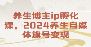 养生博主ip孵化课,2024养生自媒体旗号变现-晟哥学社资源库