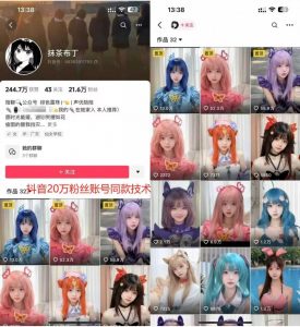 云天二次元美女起号教学，月涨10万粉丝，不判搬运-晟哥学社资源库