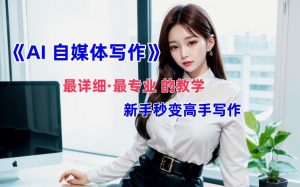 AI自媒体文章创作全网最详细教程,新手秒变写作高手,多方位发展-晟哥学社资源库