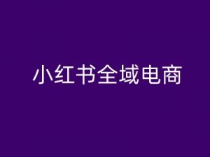 小红书全域电商,小红书电商教程-晟哥学社资源库