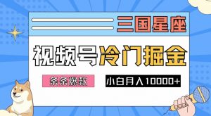 2024视频号三国冷门赛道掘金,条条视频爆款,操作简单轻松上手,新手小白也能月入1w-晟哥学社资源库
