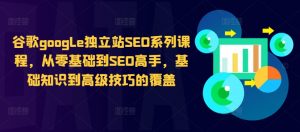 谷歌google独立站SEO系列课程,从零基础到SEO高手,基础知识到高级技巧的覆盖-晟哥学社资源库