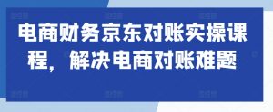 电商财务京东对账实操课程,解决电商对账难题-晟哥学社资源库