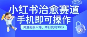 小红书治愈视频赛道,手机即可操作,流量超级火爆,单日变现300+【揭秘】-晟哥学社资源库