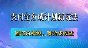 支付宝分成计划最新玩法，利用回忆杀视频，赚分成计划收益，操作简单，新手也能轻松月入过万-晟哥学社资源库