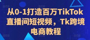 从0-1打造百万TikTok直播间短视频,Tk跨境电商教程-晟哥学社资源库