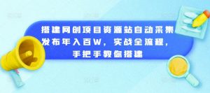 搭建网创项目资源站自动采集发布年入百W,实战全流程,手把手教你搭建【揭秘】-晟哥学社资源库