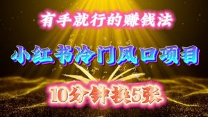 每天 10 分钟,小红书冷门风口项目开启,有手就行的搬运赚钱法,小白日入500 +【揭秘】-晟哥学社资源库