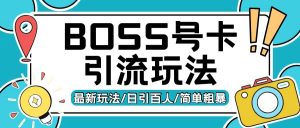 Boss直聘流量卡引流变现玩法，日引200+创业粉【揭秘】-晟哥学社资源库