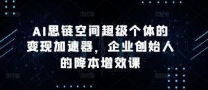 AI思链空间超级个体的变现加速器，企业创始人的降本增效课-晟哥学社资源库