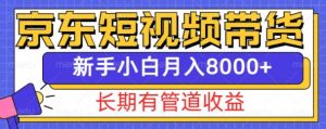 京东短视频带货新玩法,长期管道收益,新手也能月入8000+-晟哥学社资源库