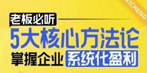 【老板必听】5大核心方法论,掌握企业系统化盈利密码-晟哥学社资源库