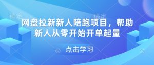 网盘拉新新人陪跑项目,帮助新人从零开始开单起量-晟哥学社资源库