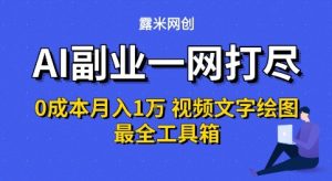 AI副业一网打尽0投入月入1W+视频文字绘图最全工具箱【揭秘】-晟哥学社资源库