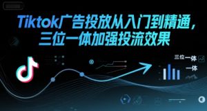 Tiktok广告投放从入门到精通,三位一体加强投流效果-晟哥学社资源库