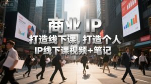 商业IP打造线下课,打造个人 IP线下课视频+笔记-晟哥学社资源库